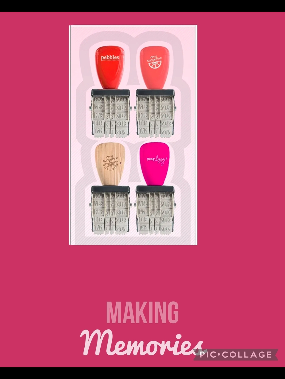 Pebbles Roller Stamp Set with Date Phrase And Numbers